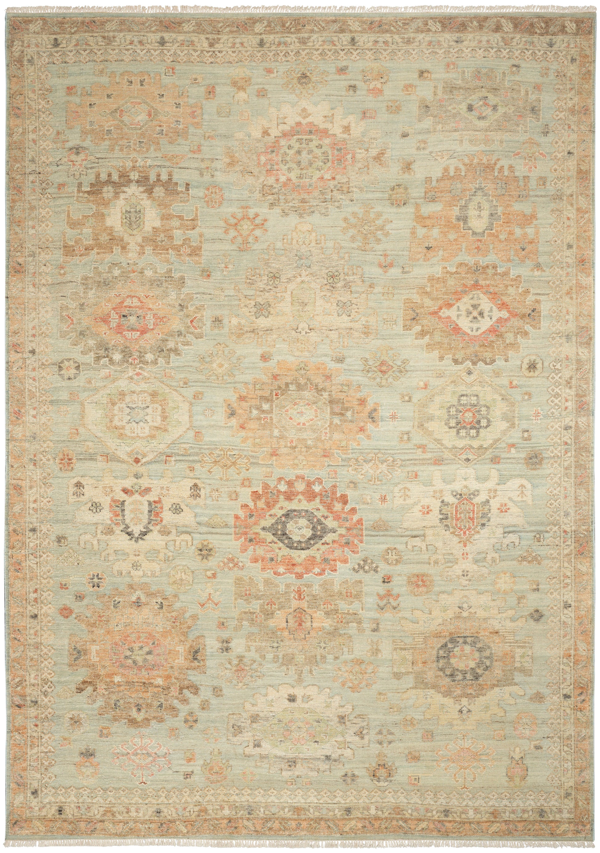 Nourison Home Heritage Vine  Light Blue  Traditional
