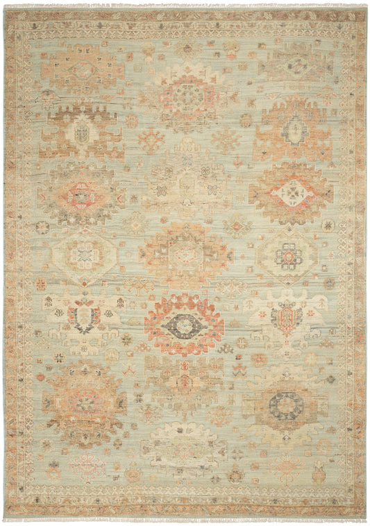 Nourison Home Heritage Vine  Light Blue  Traditional