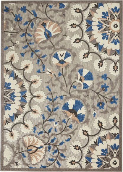 Nourison Home Aloha ALH20 Grey Multicolor Contemporary Power-loomed Rugs