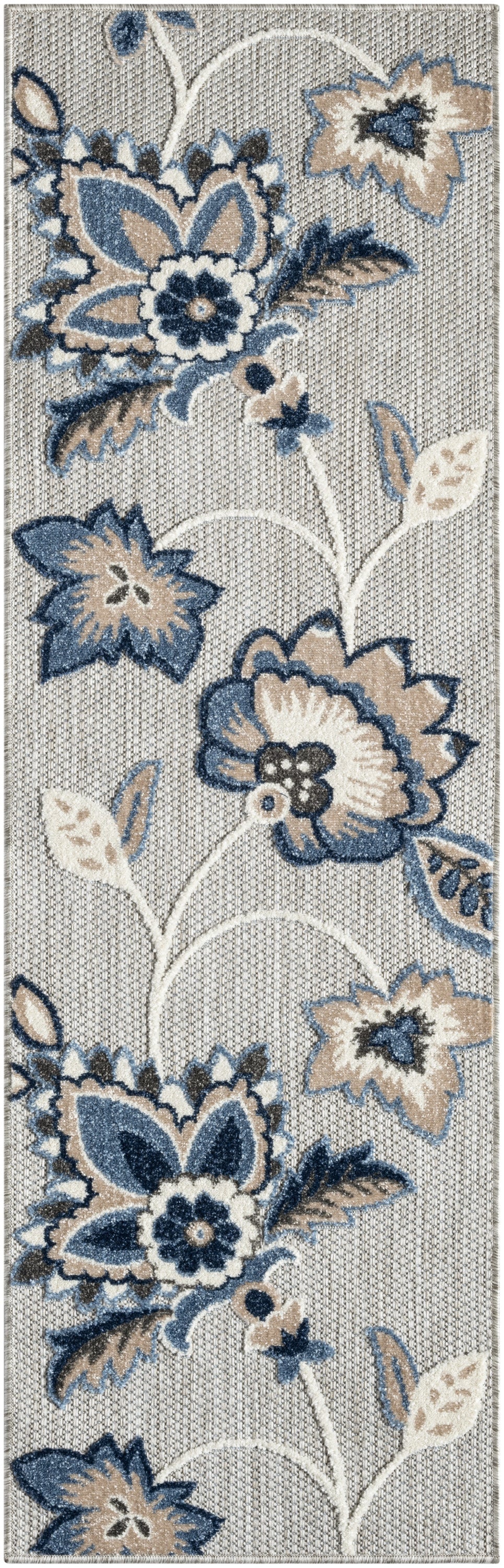 Nourison Home Aloha ALH31 Blue Grey Contemporary Power-loomed Rugs