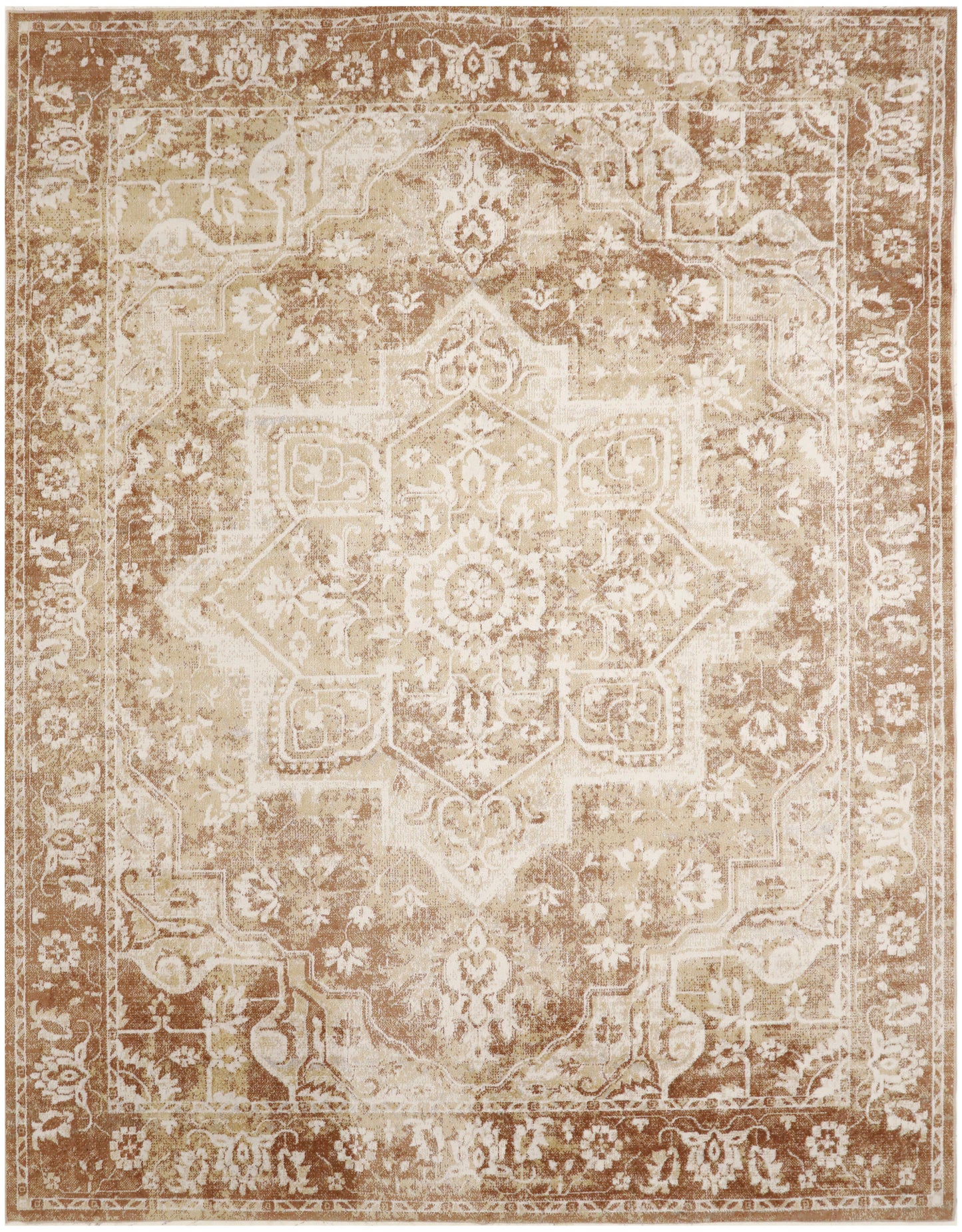 Nourison Home Astra Machine Washable ASW12 Rust Traditional Power-loomed Rug