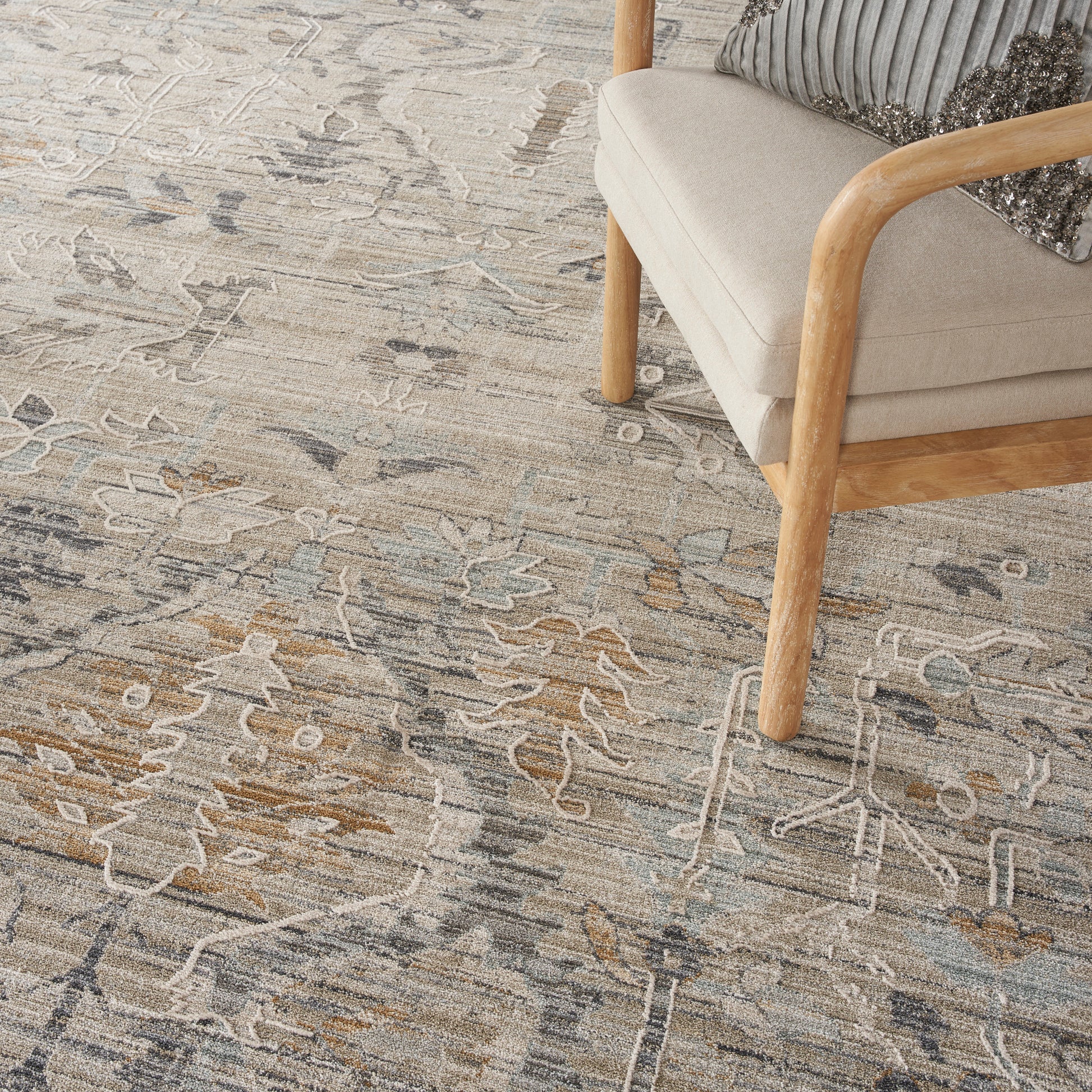 Nourison Home Lynx  Ivory Taupe  Transitional