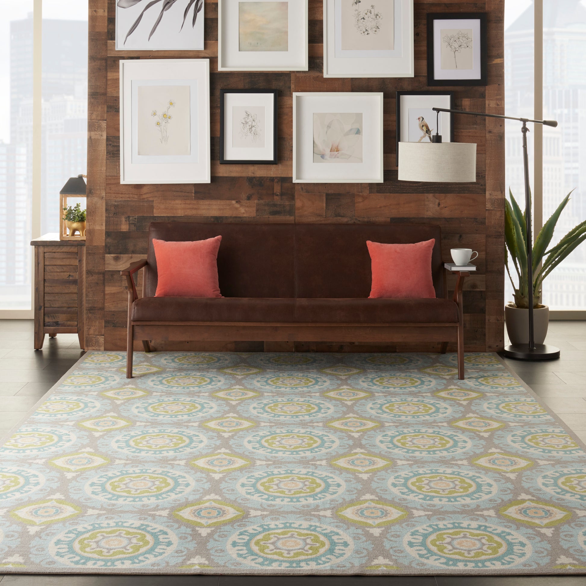 Waverly Sun N Shade  Jade  Contemporary
