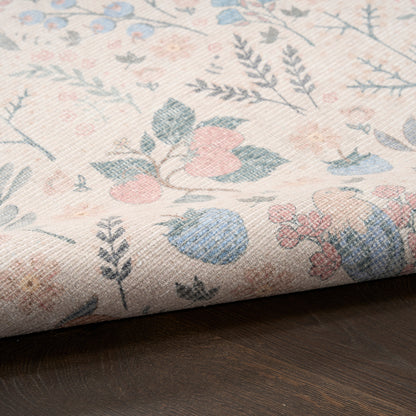 Nourison Home Botanical Washables  Ivory Multicolor  Contemporary