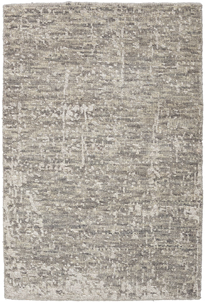 Nourison Home Luna LUN01 Grey Silver Contemporary Hand Knotted Rug
