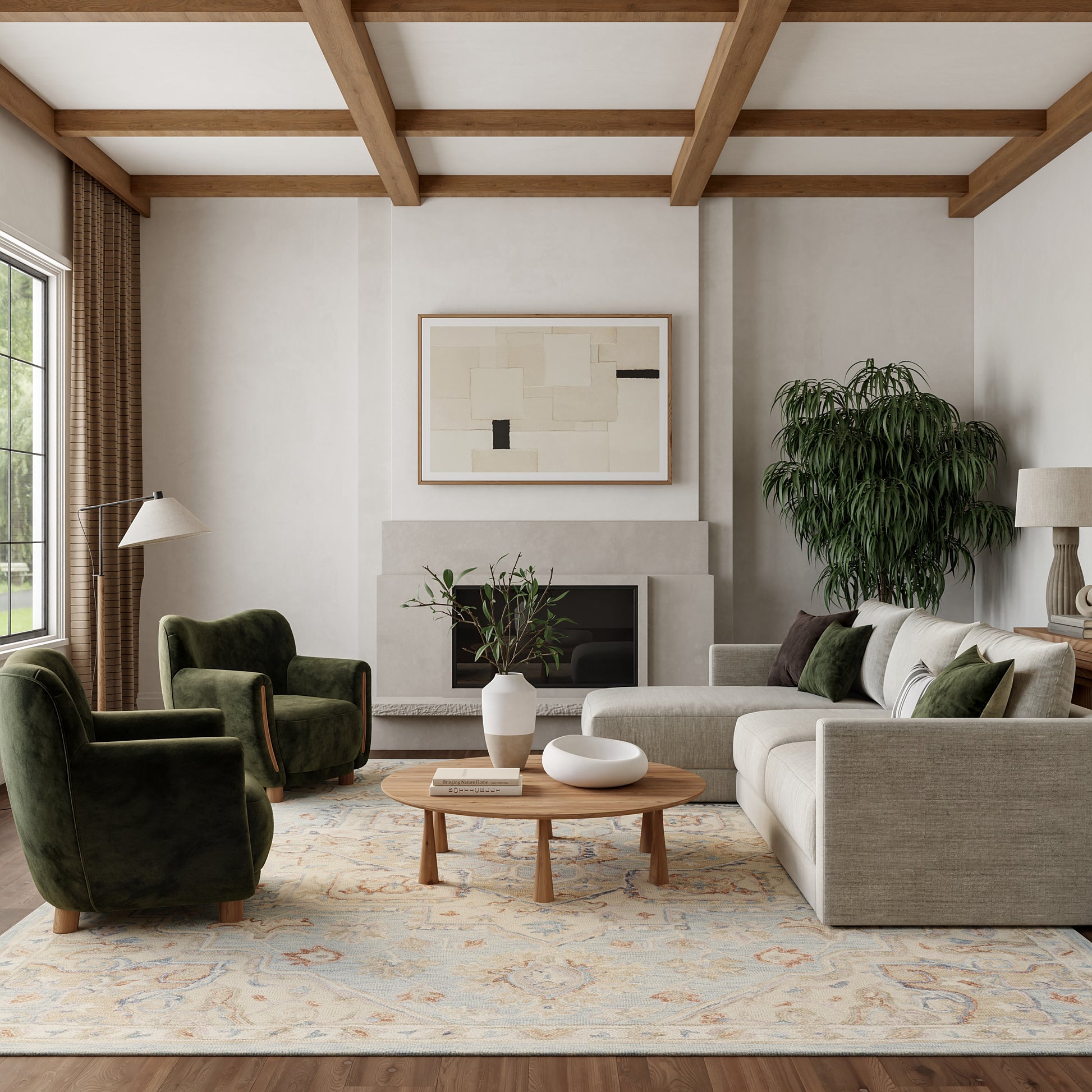 Nourison Home Maison  Light Blue Ivory  Traditional