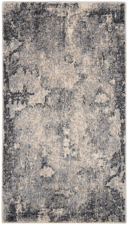 Nourison Home Moroccan Celebration KI388 Blue Beige Contemporary Power-loomed Rug