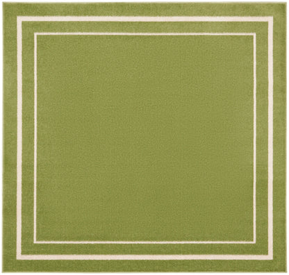 Nourison Home Nourison Essentials NRE02 Green Ivory Contemporary Power-loomed Rug