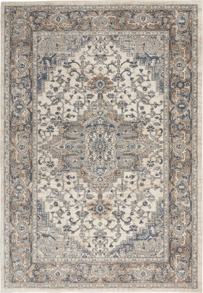 Nourison Home Quarry QUA05 Ivory Grey Transitional Power-loomed Rugs