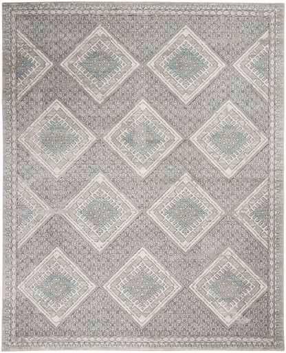 Nourison Home Quarry  Grey Ivory Blue  Contemporary