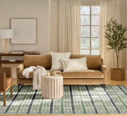 Nourison Home Nordic  Green Blue  Contemporary