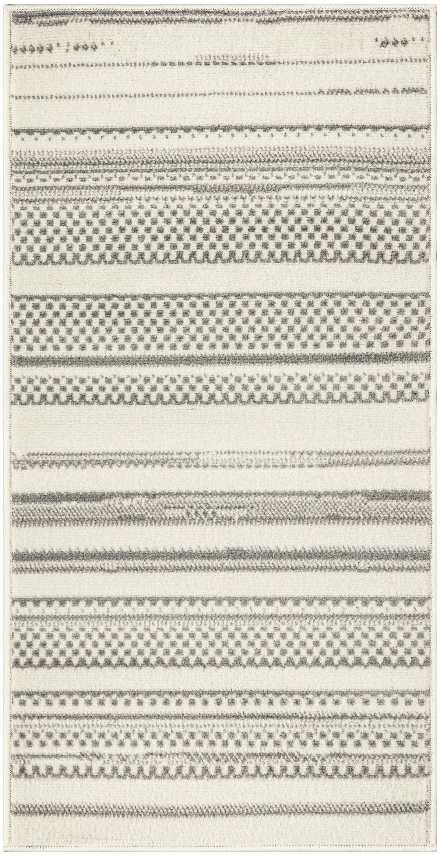 Nourison Home Grafix GRF41 Ivory Grey Contemporary Power-loomed Rug