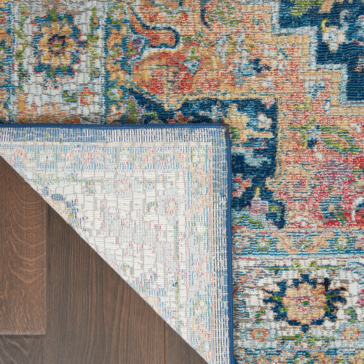 Nourison Home Ankara Global  Blue Multicolor  Traditional