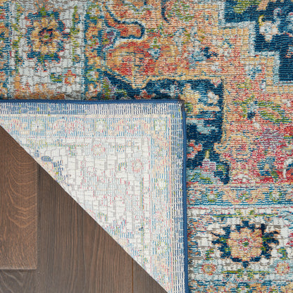 Nourison Home Ankara Global  Blue Multicolor  Traditional