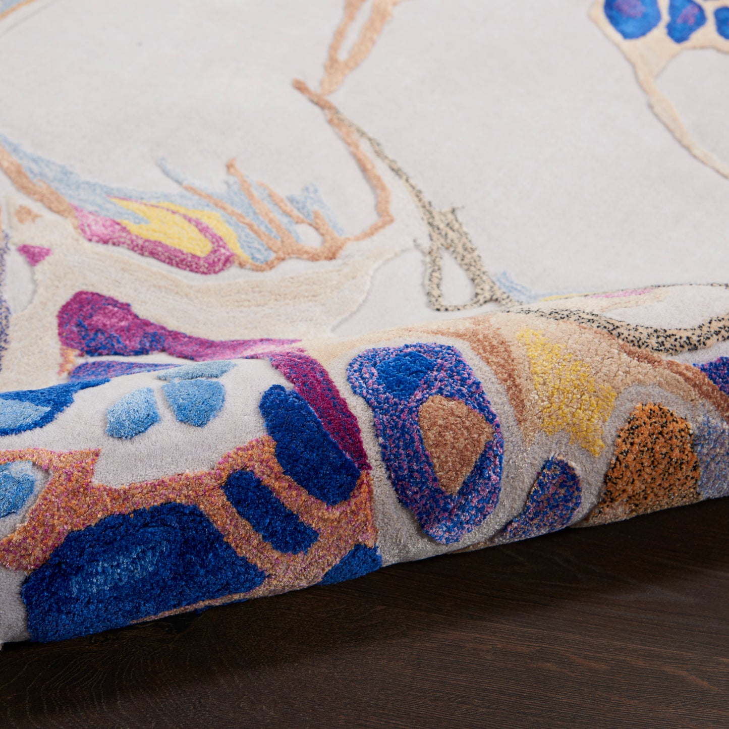 Nourison Home Prismatic  Grey Lilac Multi  Contemporary