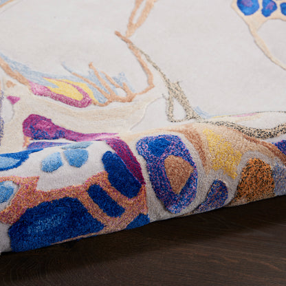 Nourison Home Prismatic  Grey Lilac Multi  Contemporary