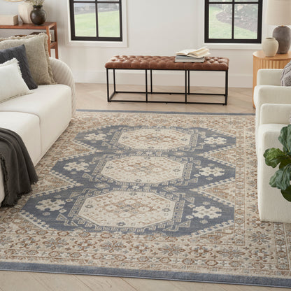Nourison Home Serenity Home  Ivory Blue  Traditional