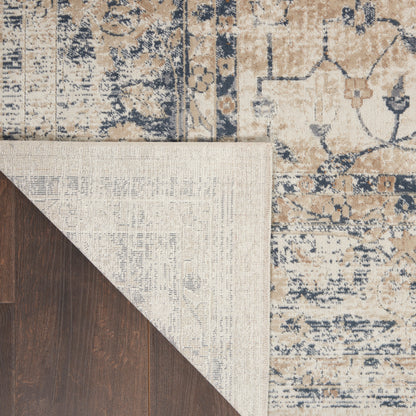 Nourison Home Malta  Ivory Blue  Traditional