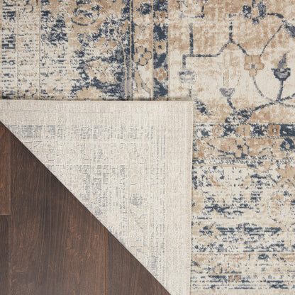 Nourison Home Malta  Ivory Blue  Traditional