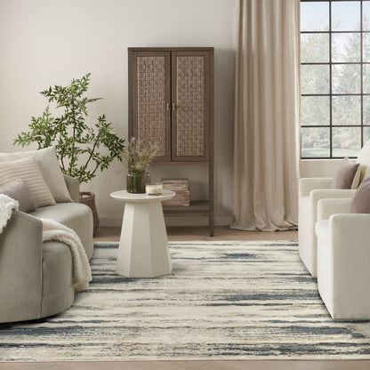 Nourison Home Serenity Home  Blue Multicolor  Contemporary