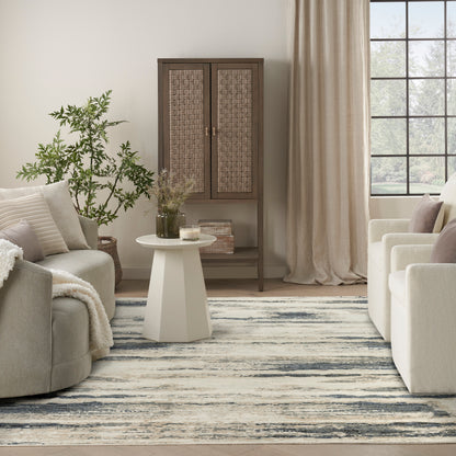 Nourison Home Serenity Home  Blue Multicolor  Contemporary