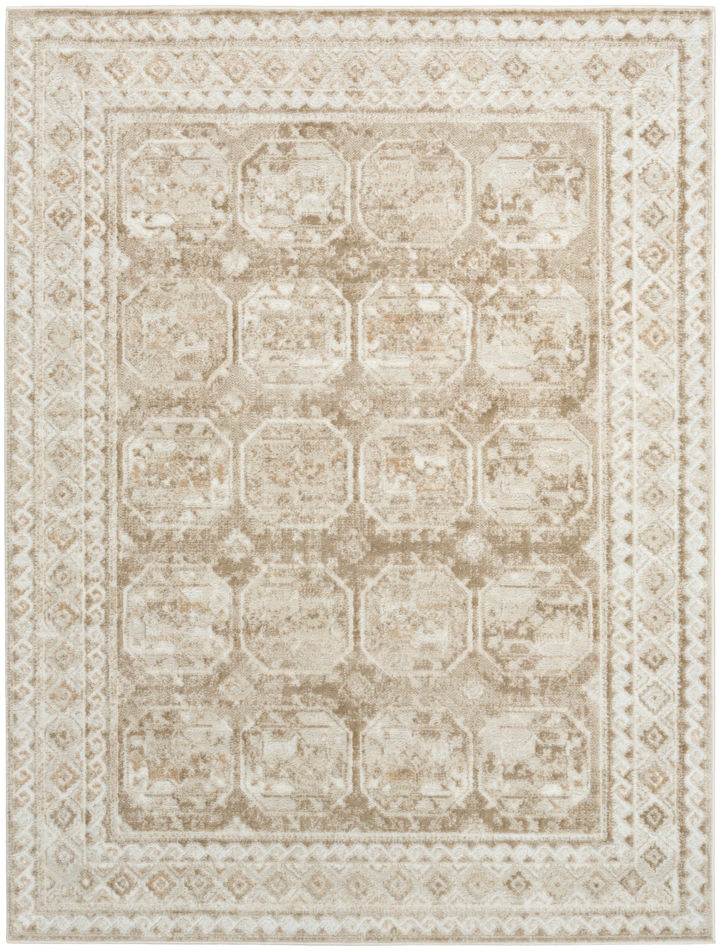 Nourison Home Dekor DEK01 Ivory Taupe Traditional Machine Woven Rug