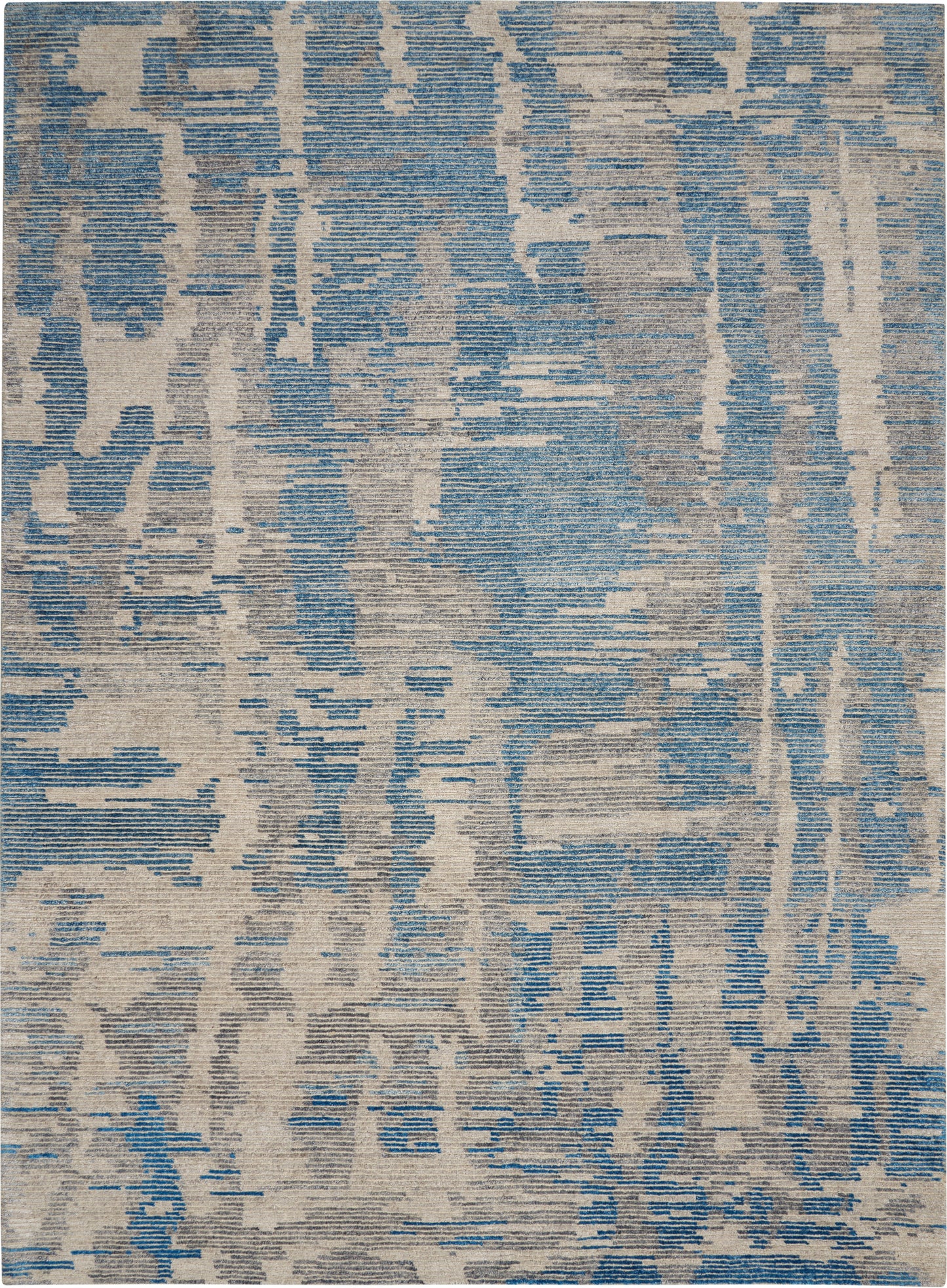Nourison Home Ellora ELL01 Blue Contemporary Knotted Rug