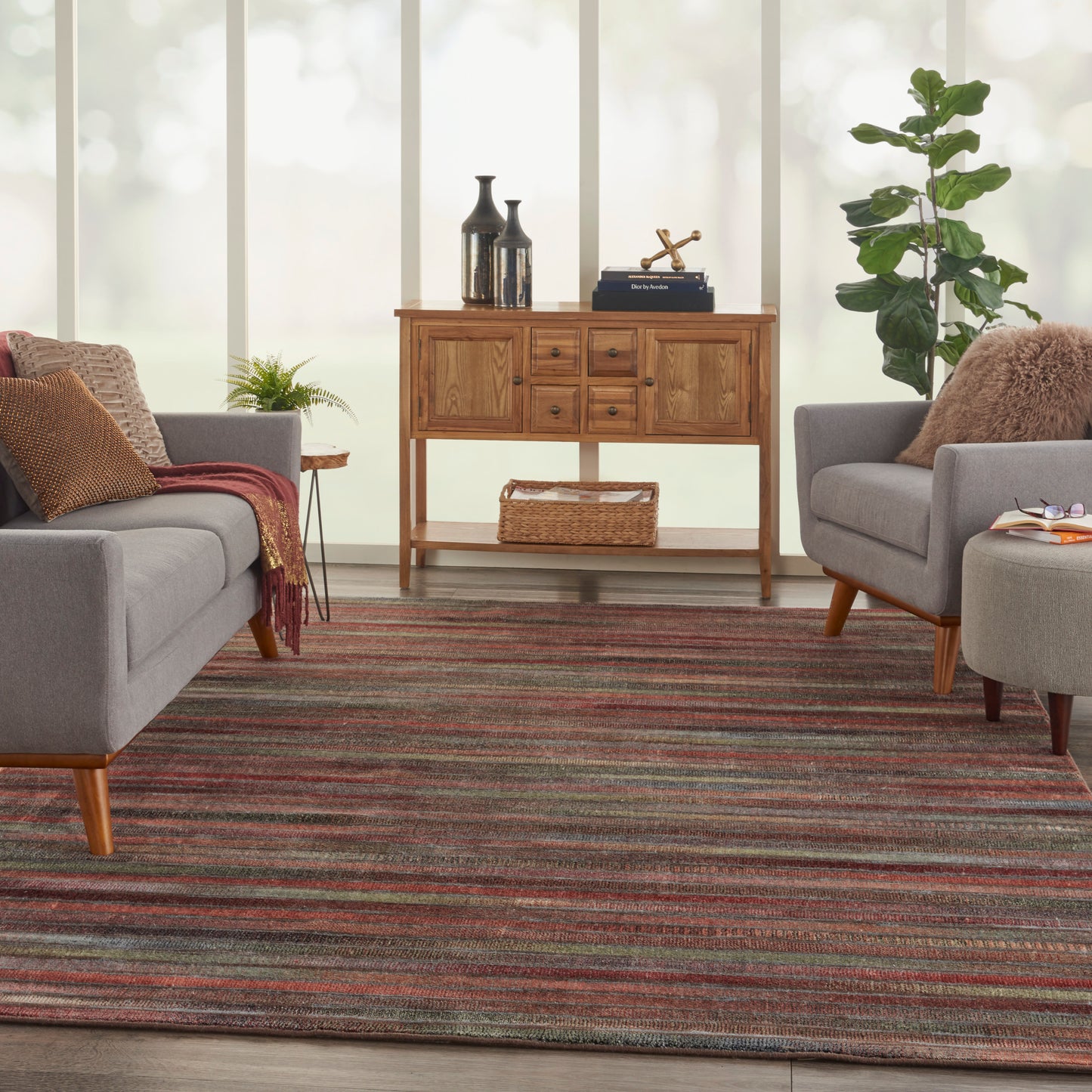 Nourison Home Expressions  Multicolor  Contemporary