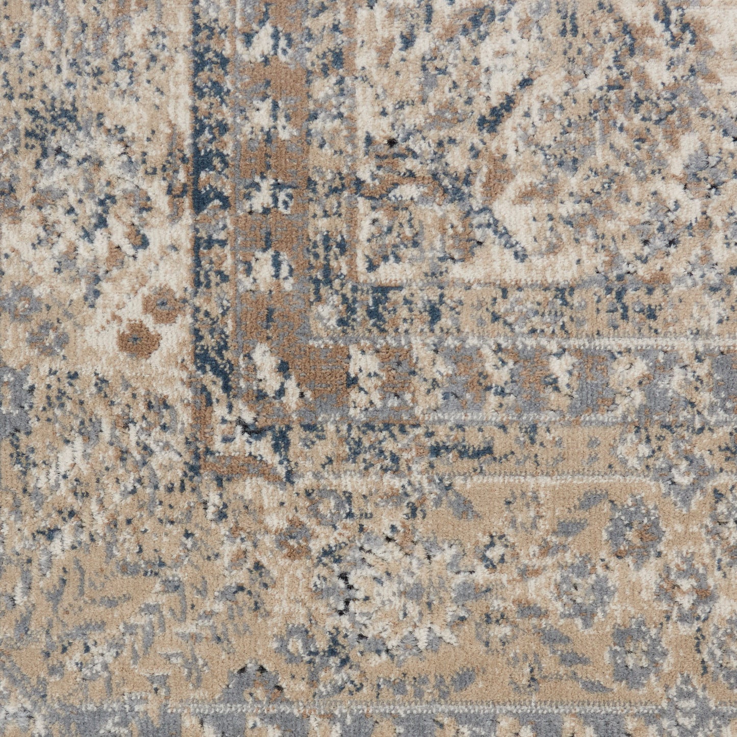 Nourison Home Malta  Ivory Blue  Traditional