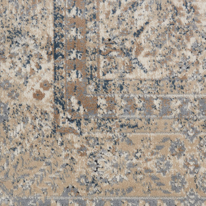 Nourison Home Malta  Ivory Blue  Traditional