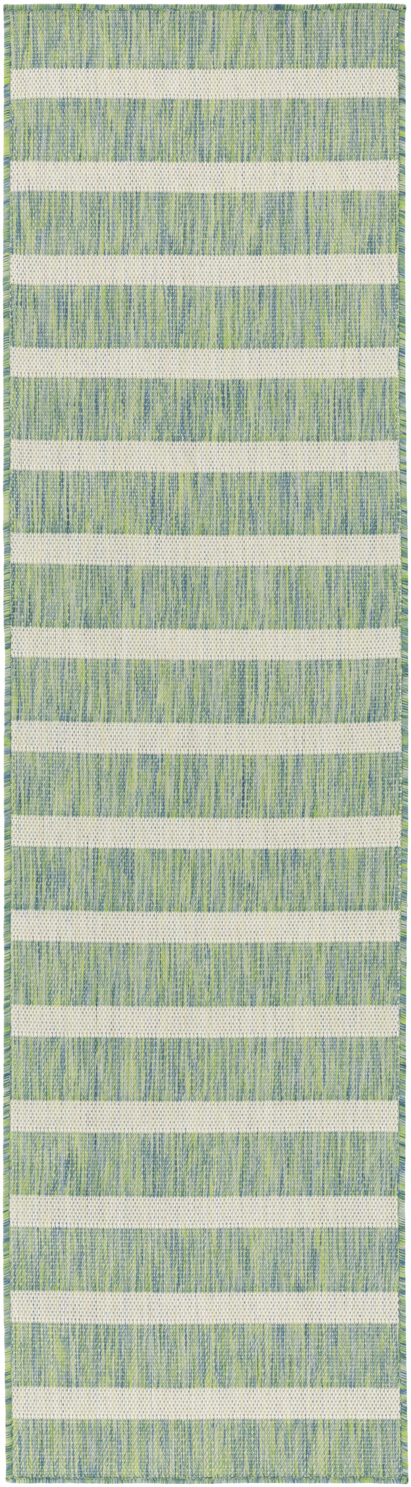 Nourison Home Positano POS03 Blue Green Ivory Contemporary Power-loomed Rug