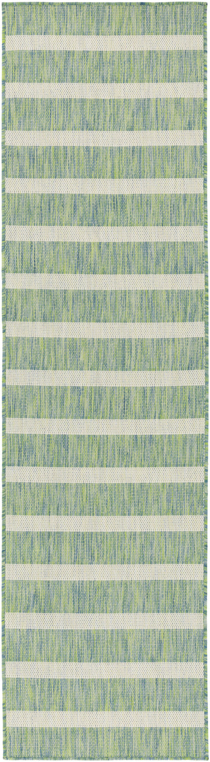 Nourison Home Positano POS03 Blue Green Ivory Contemporary Power-loomed Rug