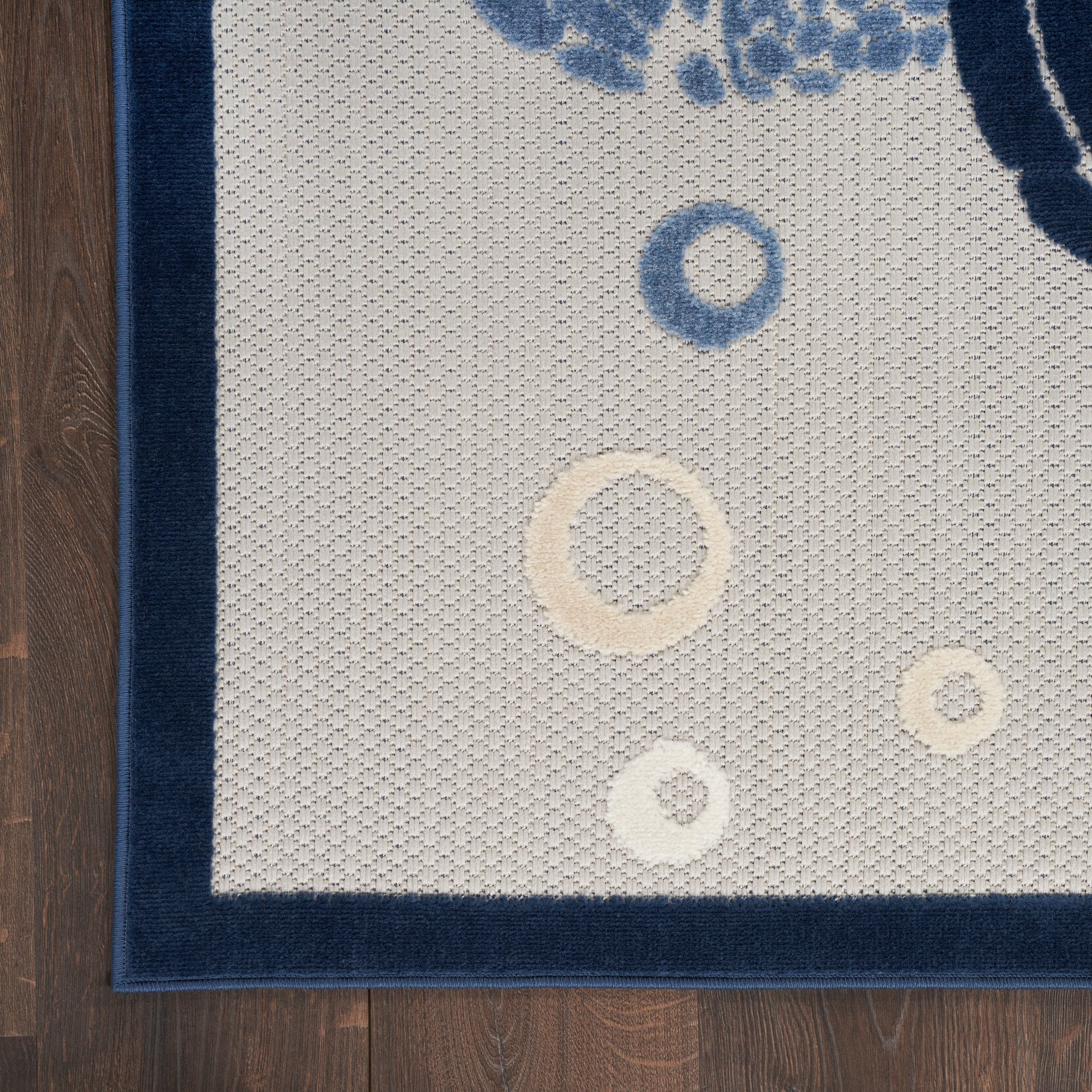 Nourison Home Aloha  Navy Blue  Contemporary