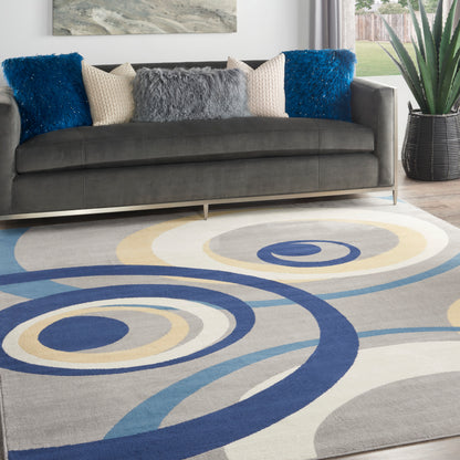 Nourison Home Grafix  Grey  Contemporary