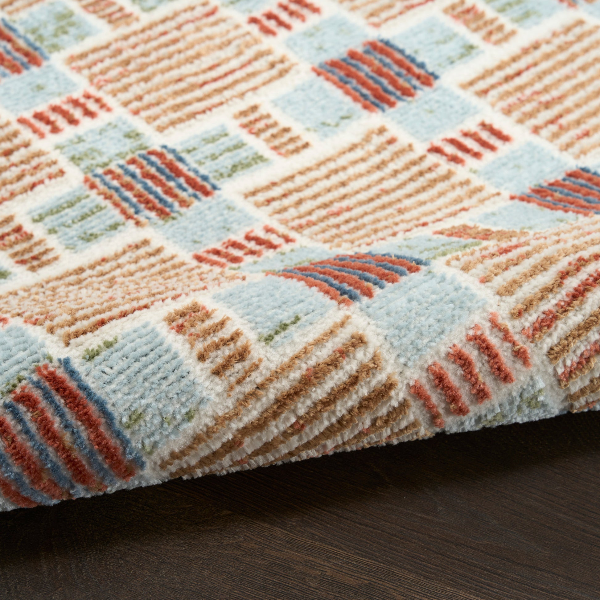 Nourison Home Nordic  Rust Multicolor  Contemporary