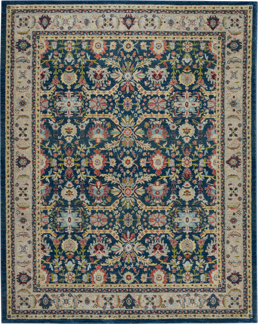 Nourison Home Ankara Global  Navy Multicolor  Traditional