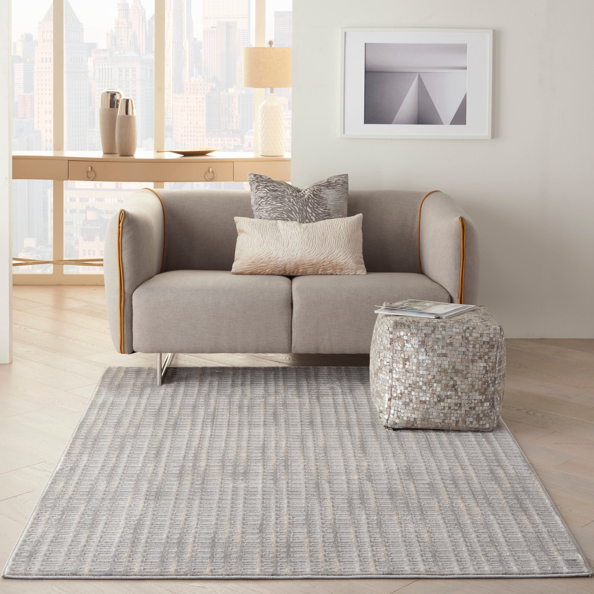 Nourison Home Solace  Grey Beige  Contemporary