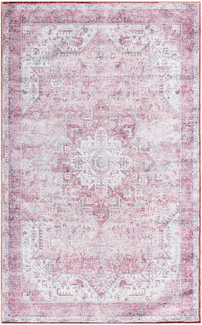 Nourison Home Nourison Washables NWB15 Pink Traditional Power-loomed Rug