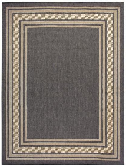 Nourison Home Horizon Indoor/Outdoor HOZ03 Charcoal Contemporary Power-loomed Rug