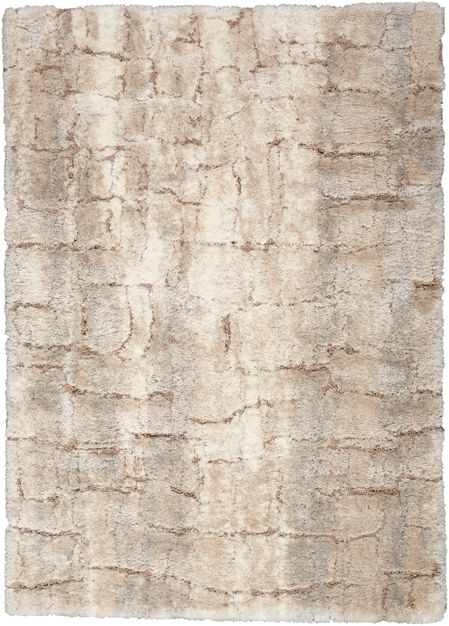 Nourison Home Dreamy Shag DRS09 Ivory Beige Contemporary Power-loomed Rug