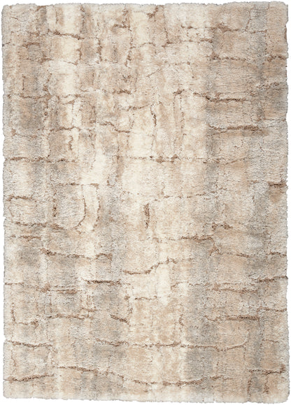Nourison Home Dreamy Shag DRS09 Ivory Beige Contemporary Power-loomed Rug