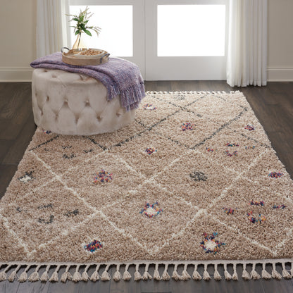 Nourison Home Denmark Shag  Tan  Contemporary