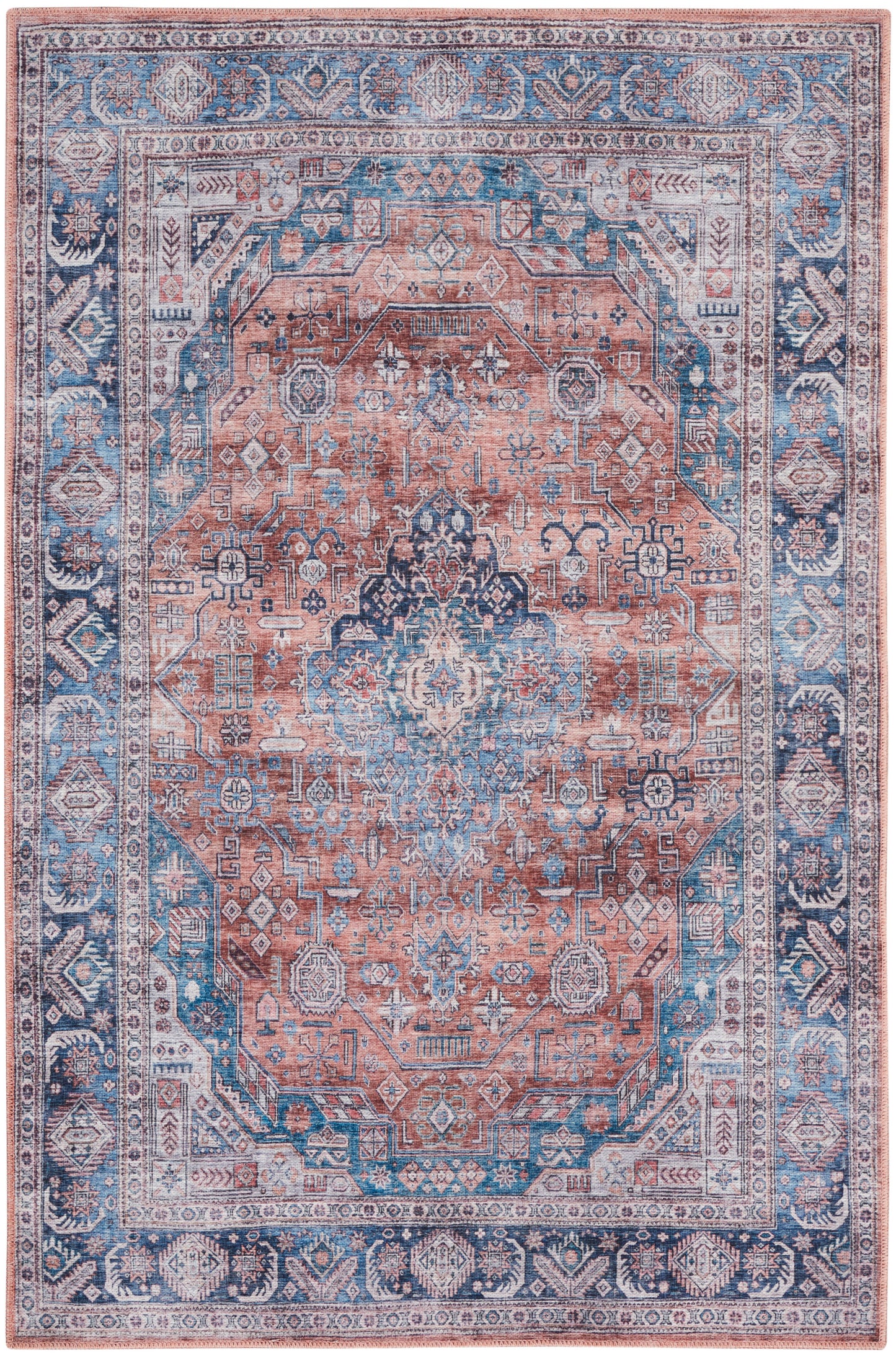 Nourison Home Grand Washables GRW01 Blue Multicolor Traditional Power-loomed Rug