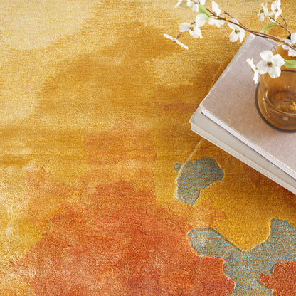 Nourison Home Prismatic  Gold Multicolor  Contemporary