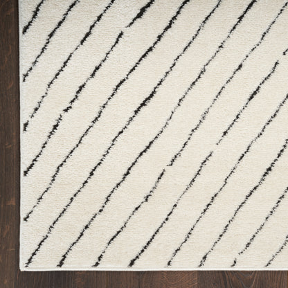 Nourison Home Modern Comfort  Ivory Black  Contemporary
