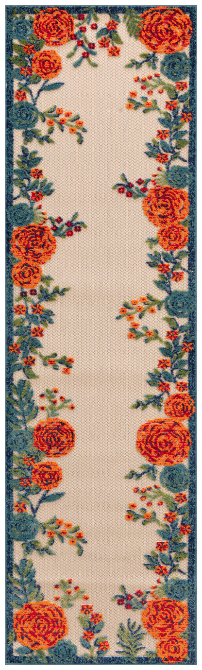 Nourison Home Aloha ALH32 Ivory Multicolor Contemporary Power-loomed Rugs