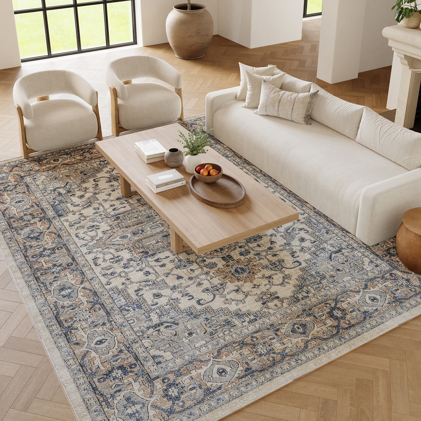Nourison Home Quarry  Ivory Grey  Transitional
