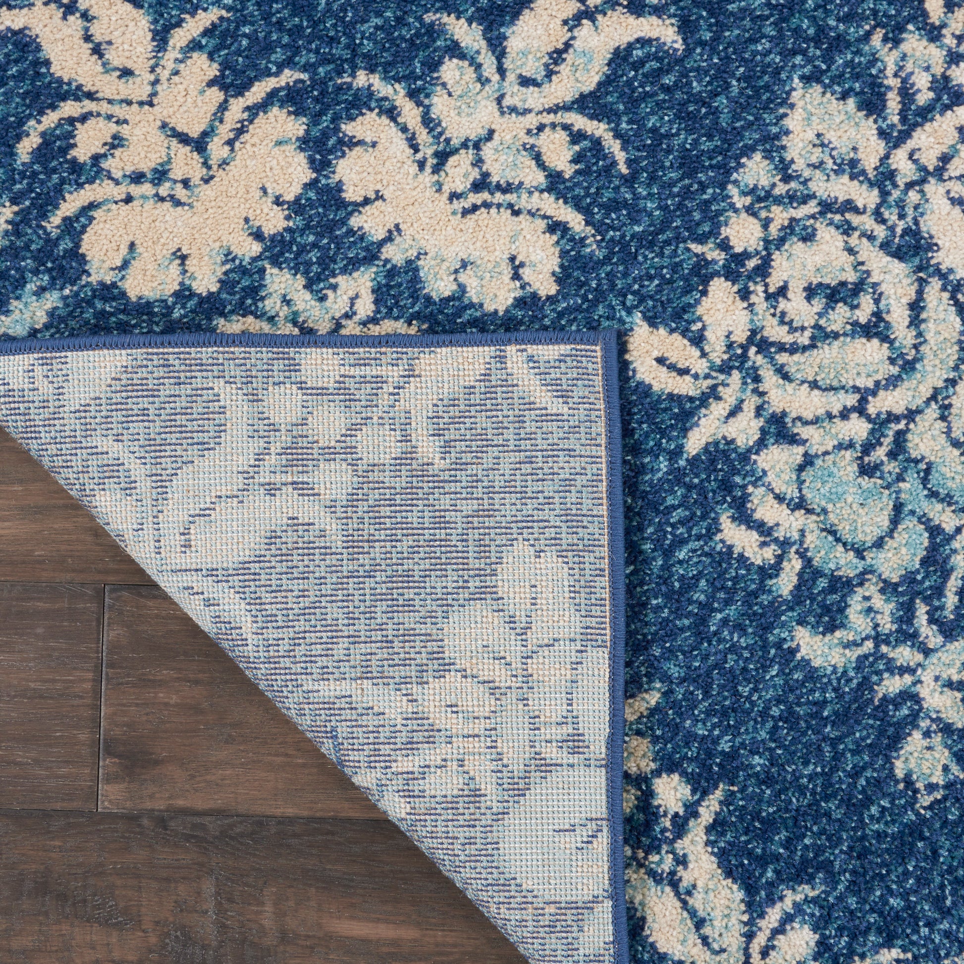 Nourison Home Tranquil  Navy Light Blue  Transitional