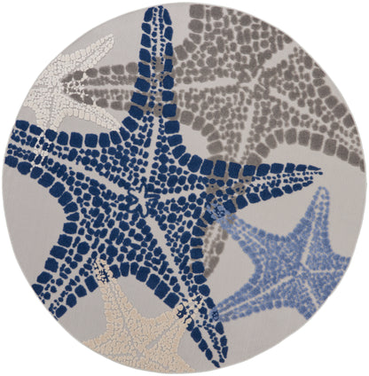 Nourison Home Aloha ALH28 Grey Multi Contemporary Power-loomed Rugs