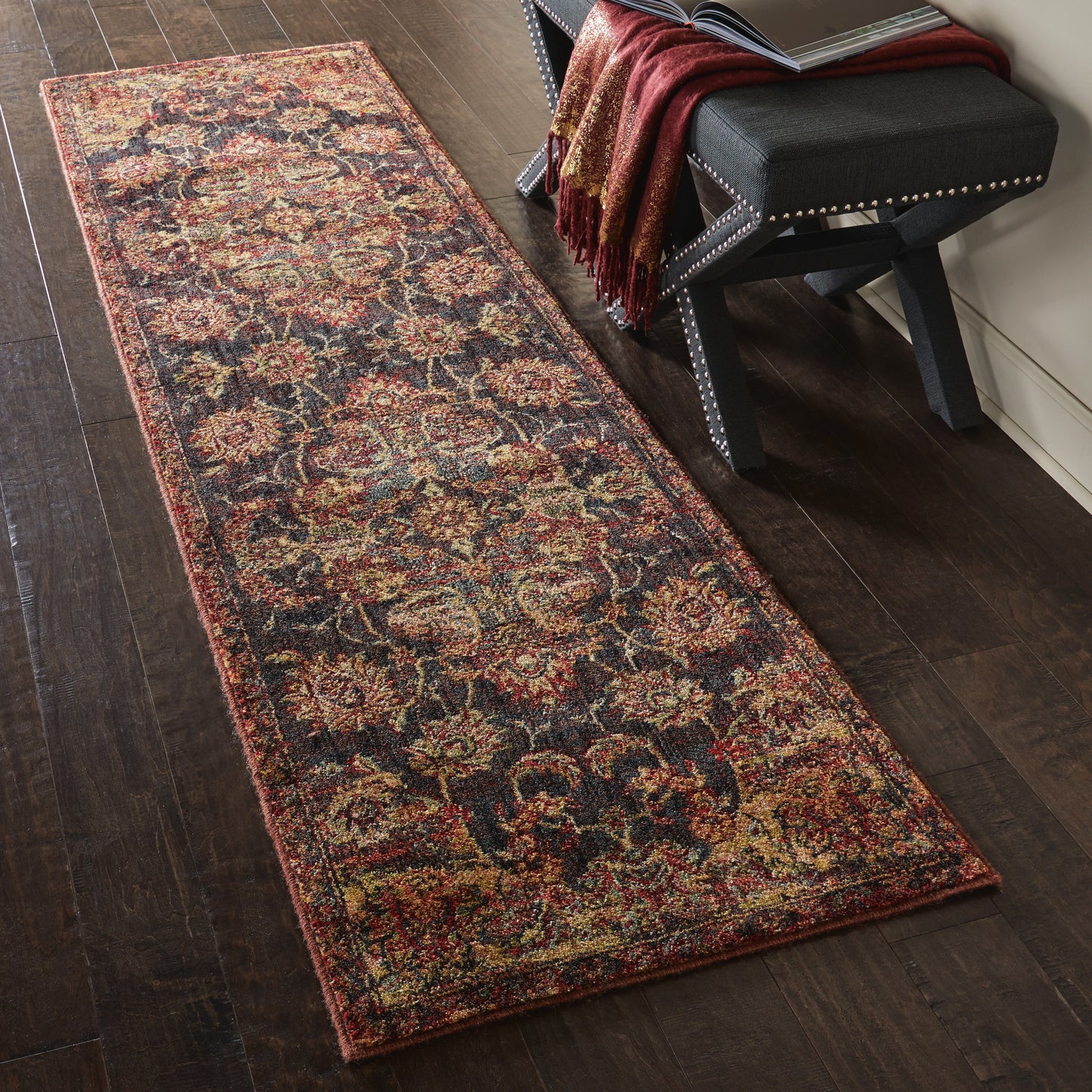 Nourison Home Jewel  Ember Red  Traditional